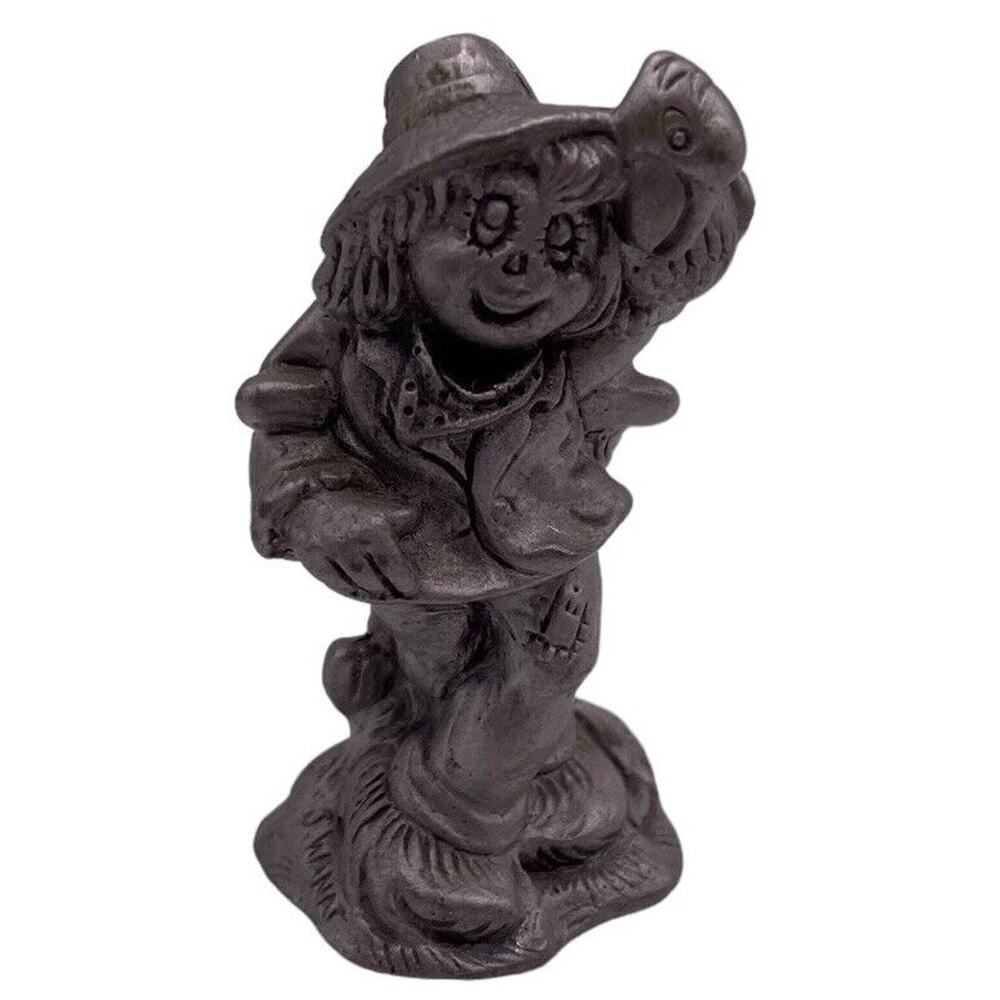 Pewter Scarecrow Vtg Miniature Metal Hudson 1980s USA